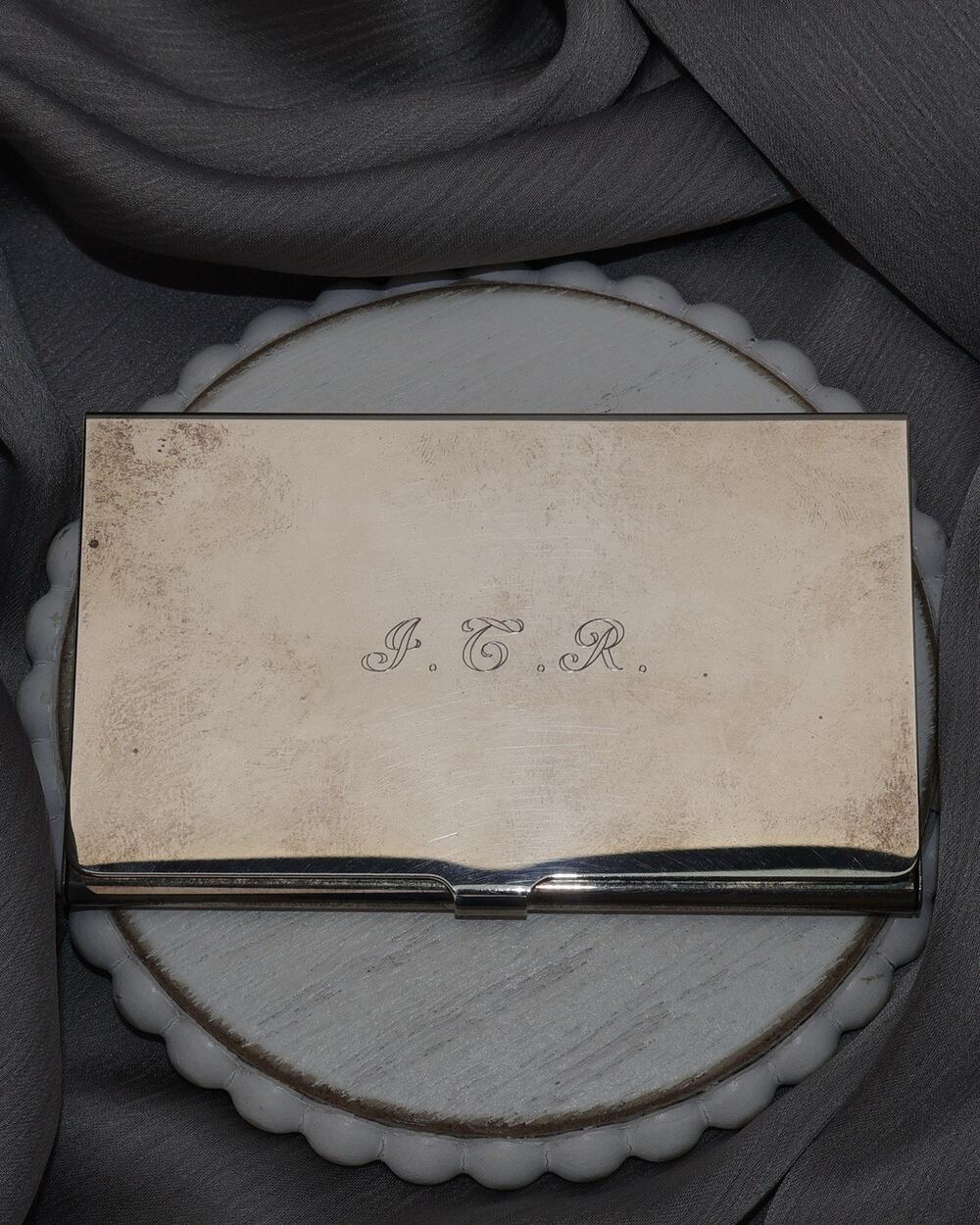 Vintage Tiffany & Co Silverplate Business Card Case 51.5G